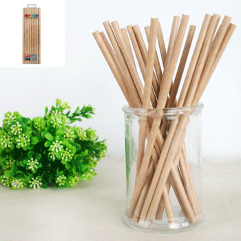20pk Brown Kraft Paper Straws